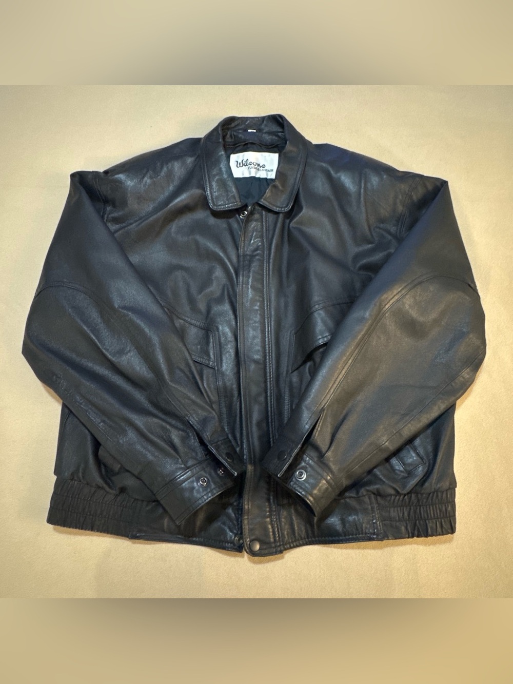 Wilson’s Suede & Leather - VTG Men's Black Leather Jacket